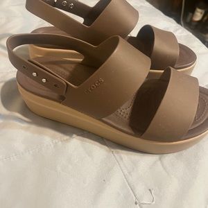 Brown Croc Sandals worn once